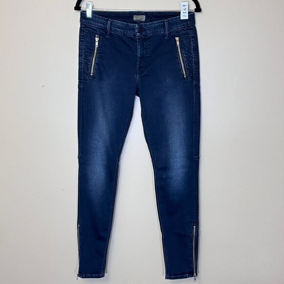 Mother Zip Muse When The Going Gets Tough Jeans - Women's Size 28 - Dark Blue - Picture 1 of 13
